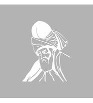 Mevlana Araba Sticker siyah 17x21 CM (Beyaz)