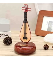 Bağlama Tasarımlı Kurmalı Müzik Kutusu – Hareketli Dönen Mekanizma, Dekoratif ve Nostaljik Saz Konsept Hediyelik Özel Tasarım