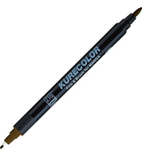 Zig Kurecolor Fine & Brush for MANGA Marker Çizim Kalemi 764 Mid Brown 