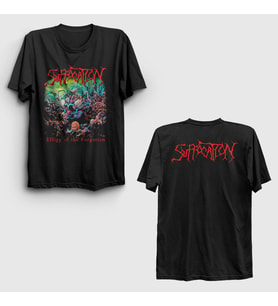 Presmono Unisex Siyah Effigy Of The Forgotten Suffocation Sırt Baskılı T-Shirt 521350tt