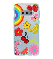 PrintiFy Samsung Galaxy S10e ile Uyumlu 1mm Slim Fit Water Color 5 Baskılı Şeffaf  Kılıf