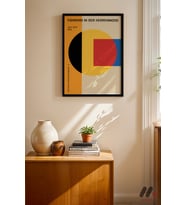 Bauhaus Herrenmode 1923 Afişi, Siyah Çerçeveli Duvar Tablosu - Modern Ev Dekorasyonu