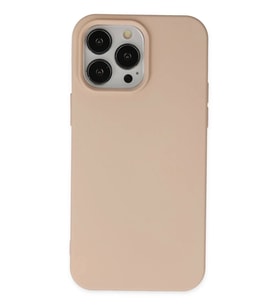 Newface Apple iPhone 14 Pro Kılıf Nano içi Kadife Silikon - Pudra