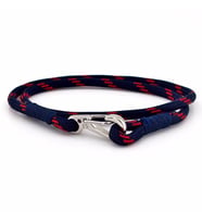 LACİVERT KIRMIZI PARACORD METAL KANCA SARMA ERKEK BİLEKLİK M011B