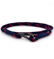 LACİVERT KIRMIZI PARACORD METAL KANCA SARMA ERKEK BİLEKLİK M011B
