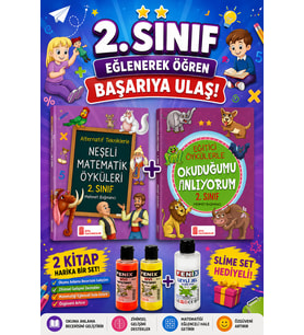 2.Sınıf Neşeli Matematik Öyküleri + Eğitici Öykülerle Okuduğumu Anlıyorum (Slime Set Hediyeli)