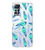 PrintiFy Xiaomi Redmi  Note 11S ile Uyumlu 1mm Slim Fit Nazar Boncuğu 3 Baskılı Şeffaf  Kılıf
