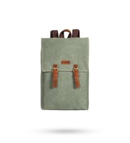Design 02 15.6 Inch Kanvas - Hakiki Deri Laptop Sırt Çantası