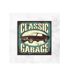 Classıc Garage Retro Vintage Mdf Ahşap Tablo