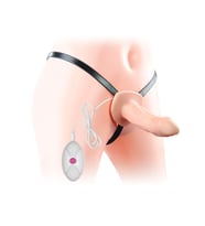 Lilitu Shop 10 Fonksiyonlu Titreşimli İçi Boş Protez Belden Bağlamalı 16 cm Strapon Penis