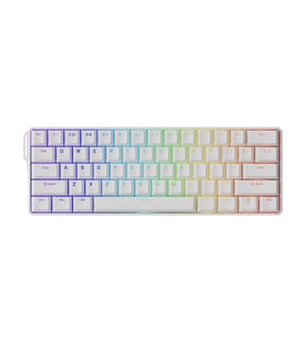 AKKO MONSGEEK FUN60 Ultra Shine-Through White TMR Hall Effect Manyetik Switch ARGB Kablosuz Hotswap Mekanik Gaming Klavye