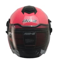 Motosiklet Yarım Kask Double Güneş Vizörlü Sertifikalı Abs Material Motor Kaskı Pink