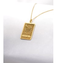 Kişiye Özel Yengeç Burcu Tarot Kart Kolye 925K Gümüş (Gold)