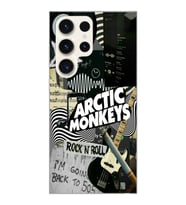 Samsung Galaxy S24 ULTRA Uyumlu Arctic Monkeys Kolaj Desenli Şeffaf Telefon Kılıfı