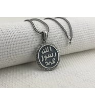 Allah Resulu Muhammet 925 Ayar Gümüş Erkek Kolye