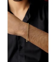 14 Ayar Altın Doch Erkek Bileklik 3.50 mm (Beyaz)