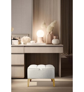 Vetra Mini Gold Royal Sandıklı Dekoratif Puf