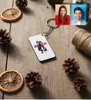 Kişiye Özel Karikatürlü Cool Sevgililer Anahtarlık Sevgililer Günü Hediyesi