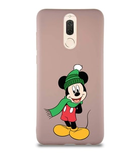 Huawei Mate 10 Lite Soft Premier Kapak Mickey Mouse-G Tasarımlı Silikon Kılıf - Pudra (Şeffaf)