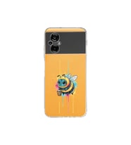 Poco M5 ile uyumlu Splash arı tasarımlı şeffaf silikon kılıf