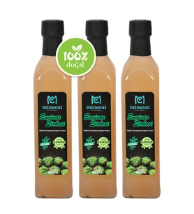 Minecal Enginar Sirkesi 3x500 ml – %100 Katkısız Doğal  Şekersiz  Koruyucu Içermez