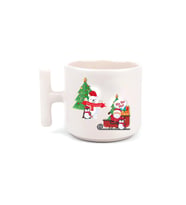 Yılbaşı Yeni Yıl Konseptli Noel Baba Merry Christmas T Kulp Motto Kahve, Çay Fincanı