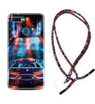 Oppo A5S A15 A16 A54 A55 A73 A74 Kılıf Boyun Asklı Rasta Silikon Neon Cars 1724