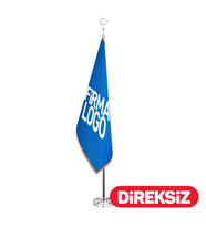 Telalı - Simli Özel Logolu Makam Bayrağı 100x150 cm
