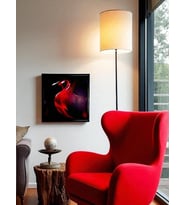 Dekoratif Soyut Tablo 50 x 70 cm CAN105 - Ev - Otel - Ofis - Hastahane - Kafe - Restourant Dekorasyonu (Kırmızı)