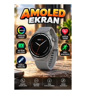 RW75 AMOLED Ekranlı Akıllı Saat – 10 Gün Kullanım Süresi ve Torch Özelliği