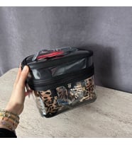 VS AA+ Kalite 4lü Makyaj Çantası (Leopar)