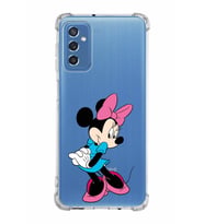 Samsung Galaxy M52  Köşe Korumalı Antişok Kapak Minnie Mouse Tasarımlı Şeffaf  Kılıf