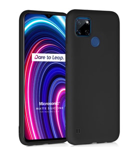 Microsonic Matte Silicone Realme C25Y Kılıf Siyah