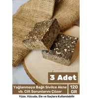 %100 Doğal Güzel Kokulu El Yüz Saç Vücut Cilt Orijinal Bitkisel Saf Çörek Otu Sabunu 120G - 3 Adet