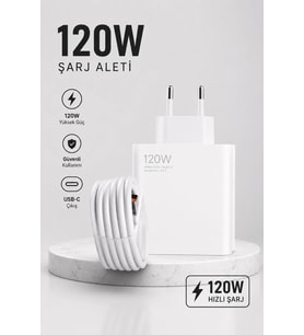 Turbo Hızlı Şarj Destekli 120w Usb-c Şarj Seti