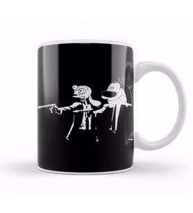 Ren And Stimpy Pulp Fiction Kupa Bardak Porselen