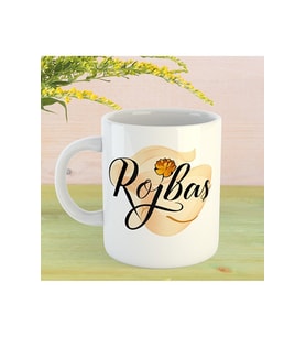Rojbaş Porselen Kupa Bardak - Roj Baş Kupası (Beyaz)