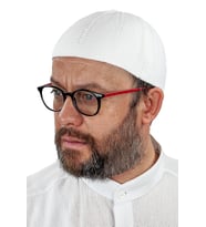 Orlon Örme Kışlık Yün Bere Takke Baklava Desen Beyaz