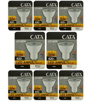 (8 Adet) Cata 8W (50W) 6500K (Beyaz Işık) GU10 Duylu Led Spot Ampul