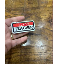 6X3 CM ÜTÜ İLE YAPIŞAN TEACHER ARMA DİKİŞ APLİKE