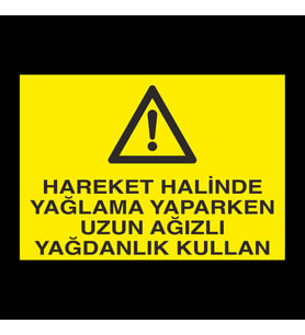 Hareket Halinde Uyarı Levhası 20x30cm (Karışık)