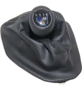 BMW E39 Topuzlu Vites Körüğü 6 İleri Man Şanz Siyah Noktalı Suni Deri Işıklı M 25112282402 Wender