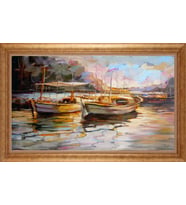 ALTIN ÇERÇEVELİ PASPARTULU TABLO CR643