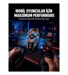 Mey İthalat® Telefon Soğutucu Radyatör Type-C Bağlantılı 2 Kademeli Dijital Kontrollü
