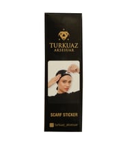 Beyaz Eşarp ve Şal Sabitleme Yapışkan Etiketi Çift Taraflı Sticker Polyester 50'li Paket 1030_42