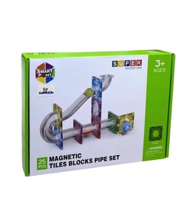 25 Parça Manyetik Yapı Blokları Boru Seti Magnetic Tiles Blocks Pıpe Set 25 Pieces