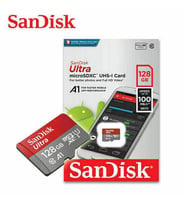 SanDisk Ultra 128 GB 100MB/s UHS-I SDSQUAR-128G-GN6MN Micro SD Kart (Kırmızı)