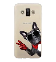 PrintiFy Samsung Galaxy J7 Duo ile Uyumlu 1mm Slim Fit Köpek 2 050e Baskılı Şeffaf  Kılıf