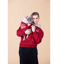 Salya Store Oversize Brooklyn Bordo Hoodie People Sahipler İçin SK-107