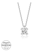 Swarovski Taşlı Gümüş Tektaş Bayan Kolye